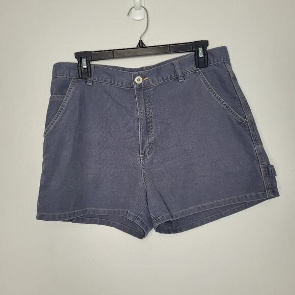Vintage y2k 90s Rue 21 blue carpenter style utility casual shorts size 12 - Picture 1 of 6